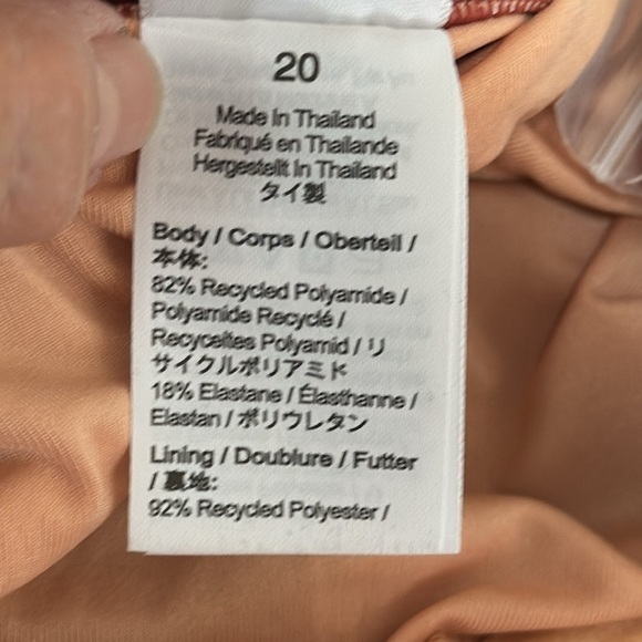 J. Crew Twist Front Bandeau One Piece Swimsuit Women's Plus 20 Warm Chimney NWT - Picture 10 of 13